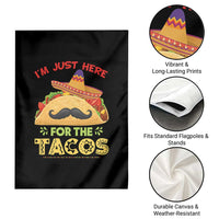 Funny Cinco De Mayo Taco Garden Flag Just Here For The Tacos
