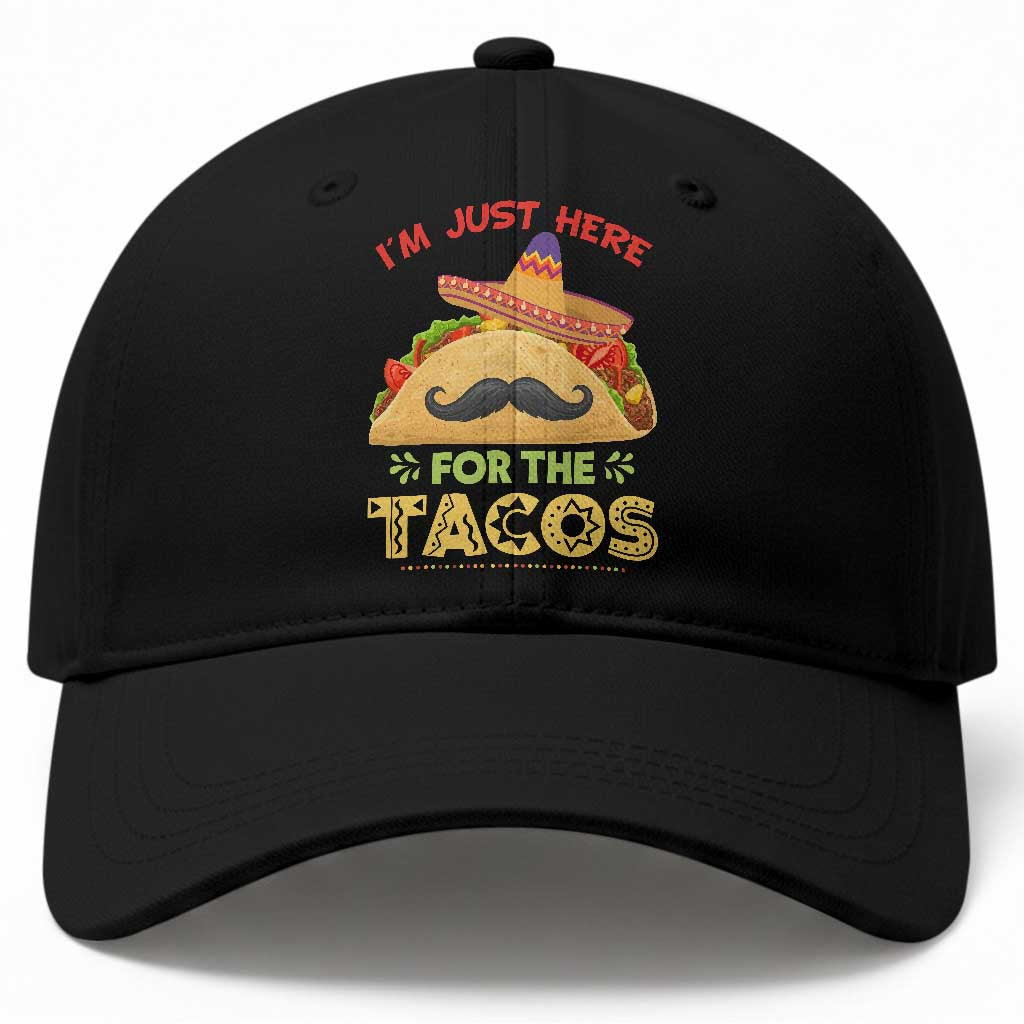 Funny Cinco De Mayo Taco Baseball Cap Just Here For The Tacos