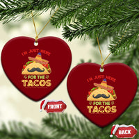 Funny Cinco De Mayo Taco Ceramic Ornament Just Here For The Tacos