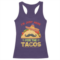 Funny Cinco De Mayo Taco Racerback Tank Top Just Here For The Tacos