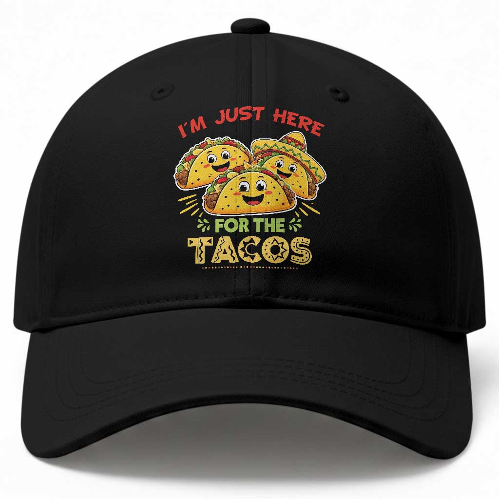 Funny Cinco De Mayo Just Here For The Tacos Baseball Cap Taco Lover Gift
