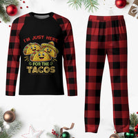 Funny Cinco De Mayo Just Here For The Tacos Plaid Pajama Set Taco Lover Gift