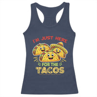 Funny Cinco De Mayo Just Here For The Tacos Racerback Tank Top Taco Lover Gift