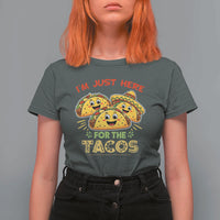 Funny Cinco De Mayo Just Here For The Tacos T Shirt For Women Taco Lover Gift