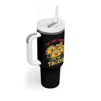 Funny Cinco De Mayo Just Here For The Tacos Tumbler With Handle Taco Lover Gift