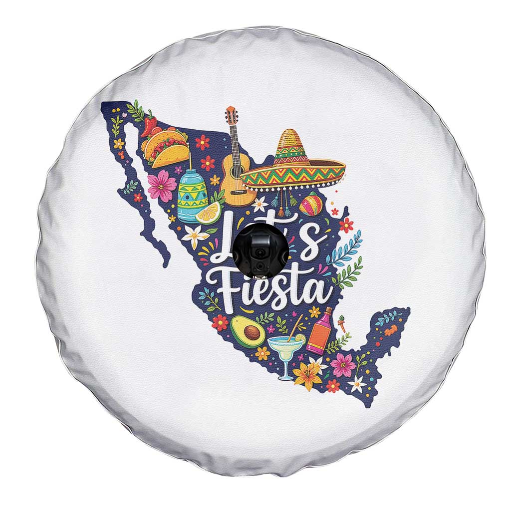 Cinco De Mayo Party Mexican Map Spare Tire Cover Lets Fiesta