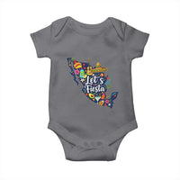 Cinco De Mayo Party Mexican Map Baby Onesie Lets Fiesta