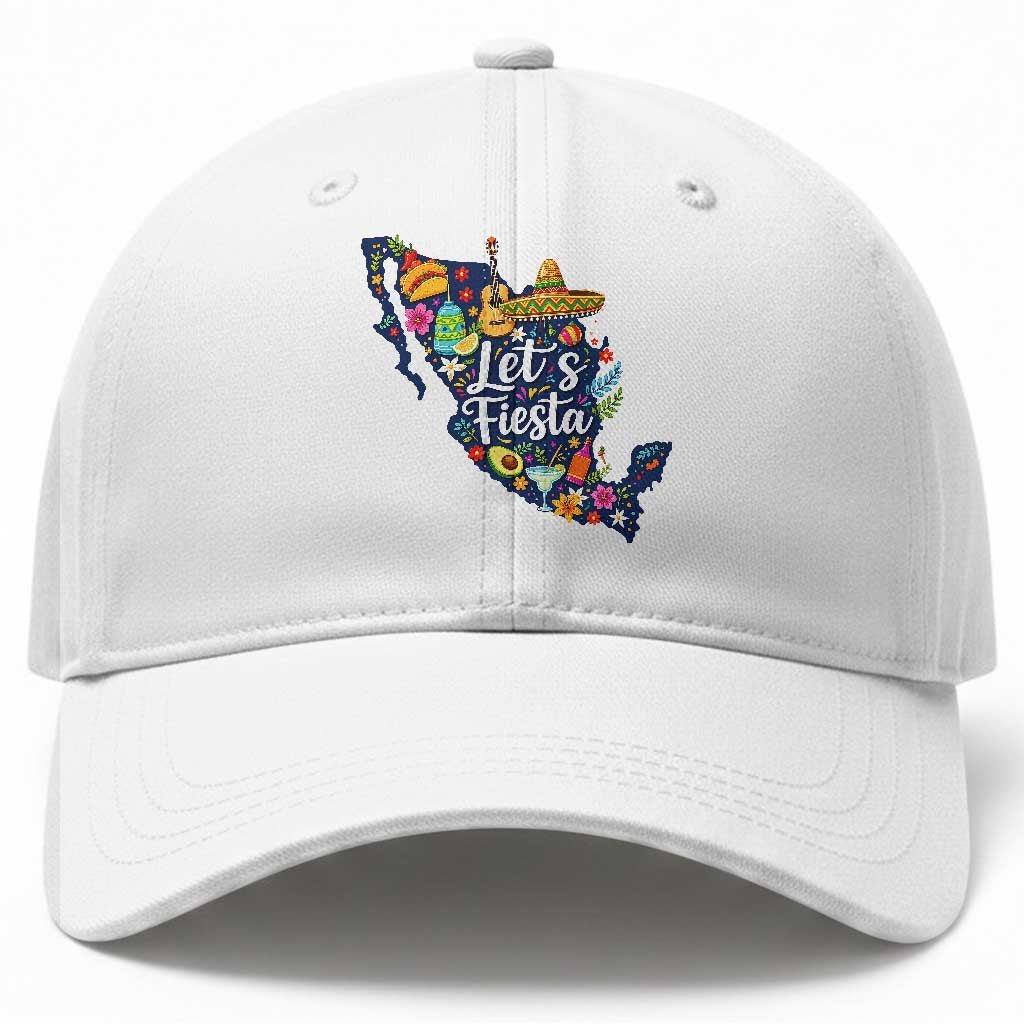 Cinco De Mayo Party Mexican Map Baseball Cap Lets Fiesta
