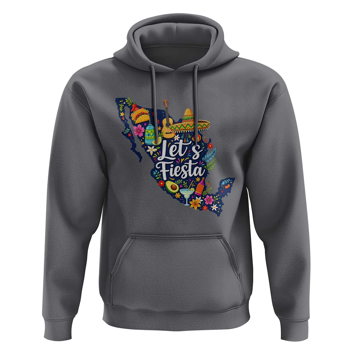 Cinco De Mayo Party Mexican Map Hoodie Lets Fiesta