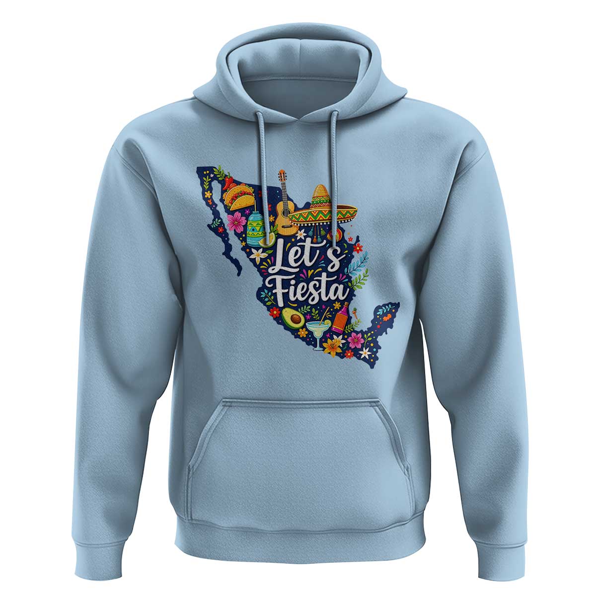 Cinco De Mayo Party Mexican Map Hoodie Lets Fiesta