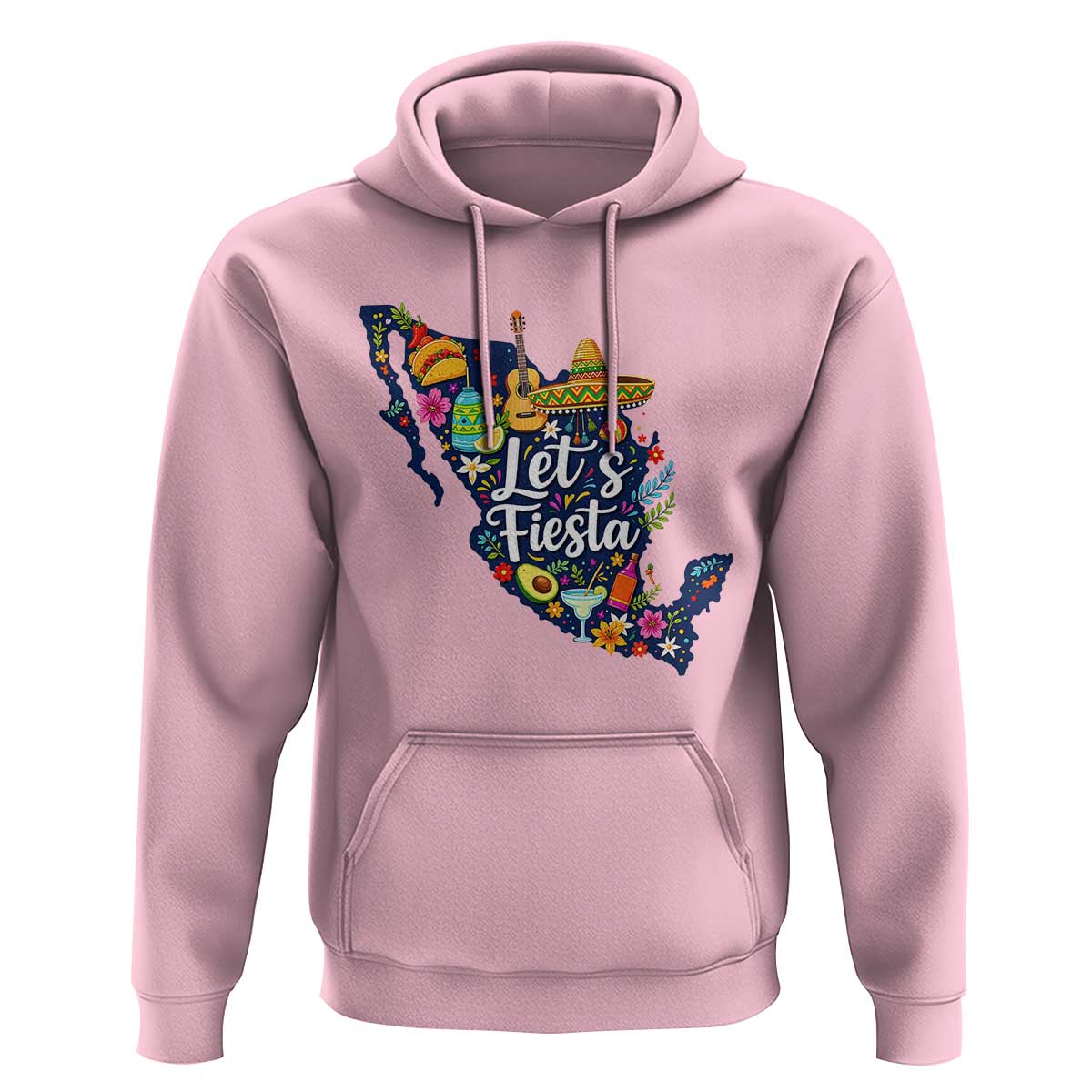 Cinco De Mayo Party Mexican Map Hoodie Lets Fiesta