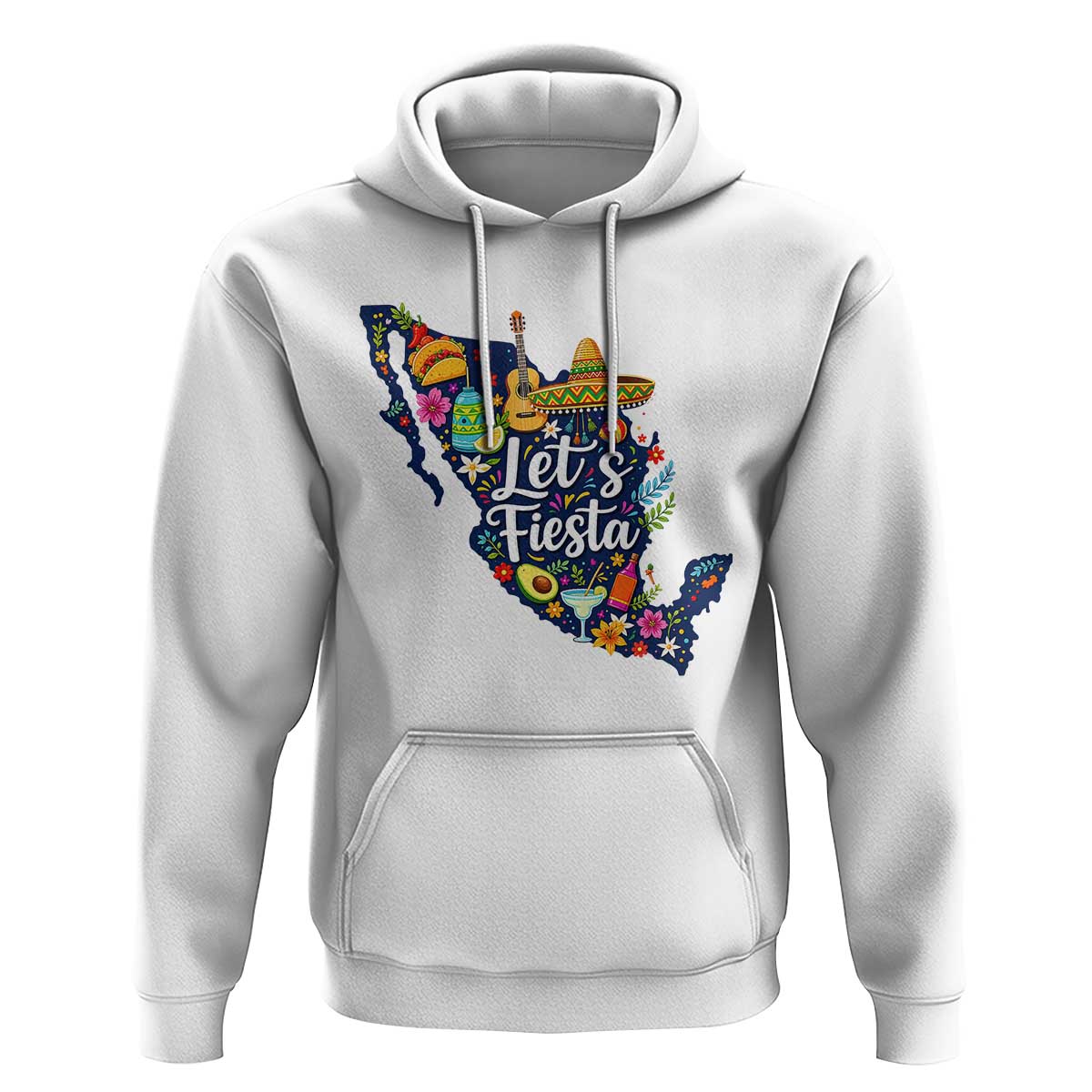 Cinco De Mayo Party Mexican Map Hoodie Lets Fiesta