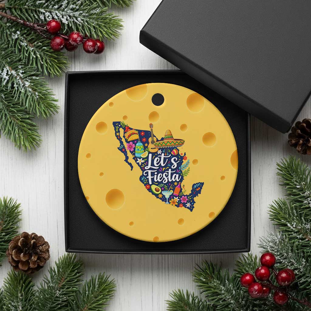 Cinco De Mayo Party Mexican Map Ceramic Ornament Lets Fiesta