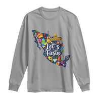 Cinco De Mayo Party Mexican Map Long Sleeve Shirt Lets Fiesta