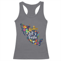 Cinco De Mayo Party Mexican Map Racerback Tank Top Lets Fiesta