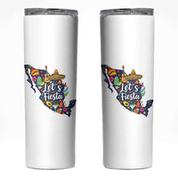 Cinco De Mayo Party Mexican Map Skinny Tumbler Lets Fiesta