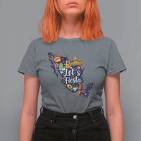 Cinco De Mayo Party Mexican Map T Shirt For Women Lets Fiesta