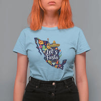 Cinco De Mayo Party Mexican Map T Shirt For Women Lets Fiesta