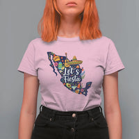 Cinco De Mayo Party Mexican Map T Shirt For Women Lets Fiesta