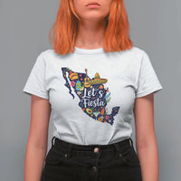Cinco De Mayo Party Mexican Map T Shirt For Women Lets Fiesta