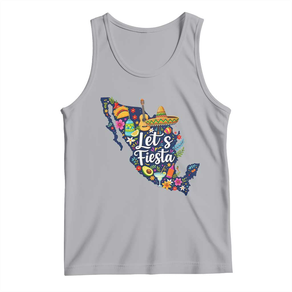 Cinco De Mayo Party Mexican Map Tank Top Lets Fiesta
