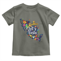 Cinco De Mayo Party Mexican Map Toddler T Shirt Lets Fiesta