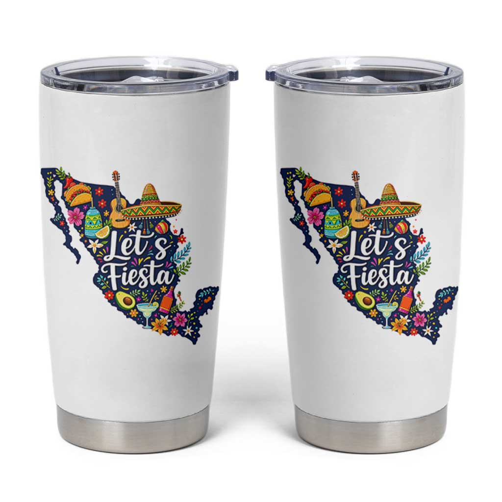 Cinco De Mayo Party Mexican Map Tumbler Cup Lets Fiesta