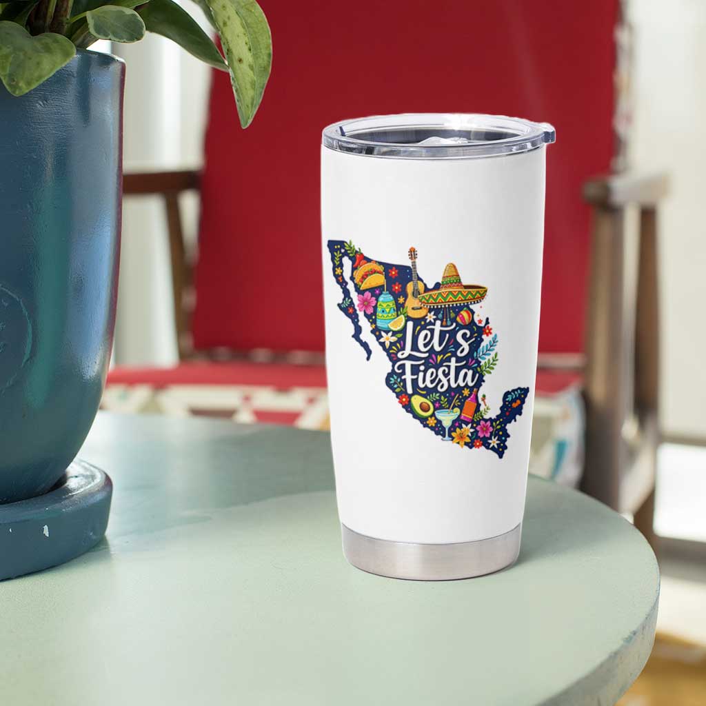 Cinco De Mayo Party Mexican Map Tumbler Cup Lets Fiesta