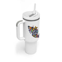 Cinco De Mayo Party Mexican Map Tumbler With Handle Lets Fiesta