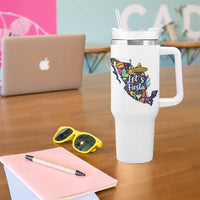 Cinco De Mayo Party Mexican Map Tumbler With Handle Lets Fiesta