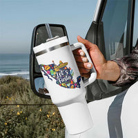 Cinco De Mayo Party Mexican Map Tumbler With Handle Lets Fiesta