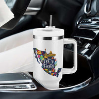 Cinco De Mayo Party Mexican Map Tumbler With Handle Lets Fiesta