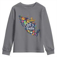 Cinco De Mayo Party Mexican Map Youth Sweatshirt Lets Fiesta
