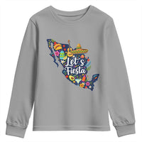 Cinco De Mayo Party Mexican Map Youth Sweatshirt Lets Fiesta