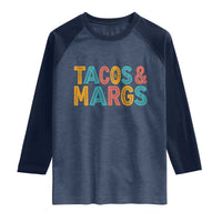 Tacos And Margaritas Lover Raglan Shirt Cinco De Mayo Fiesta
