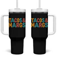 Tacos And Margaritas Lover Tumbler With Handle Cinco De Mayo Fiesta