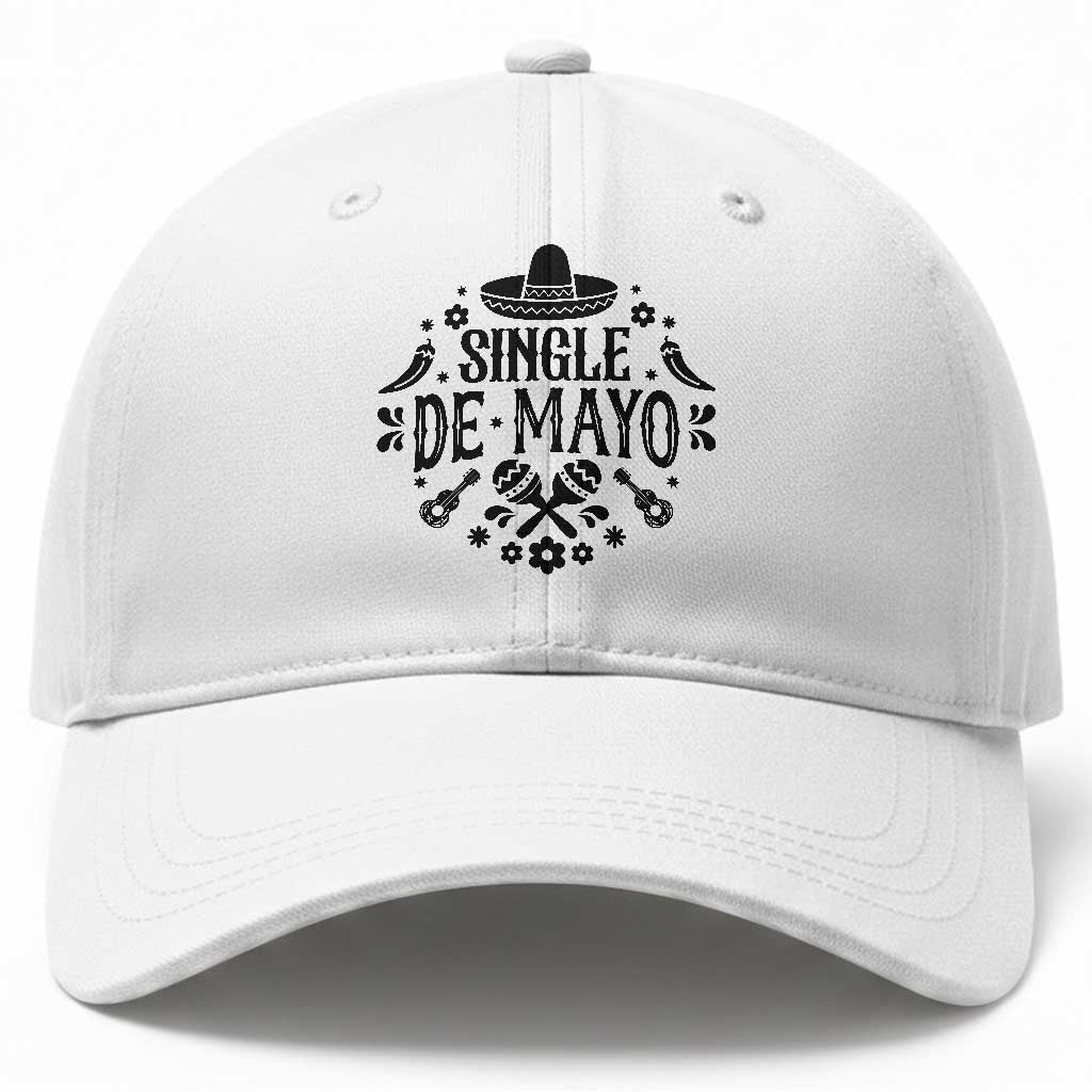 Single De Mayo Mode On Baseball Cap Funny Fiesta Party Quote