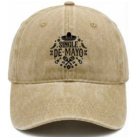 Single De Mayo Mode On Washed Cotton Baseball Cap Funny Fiesta Party Quote
