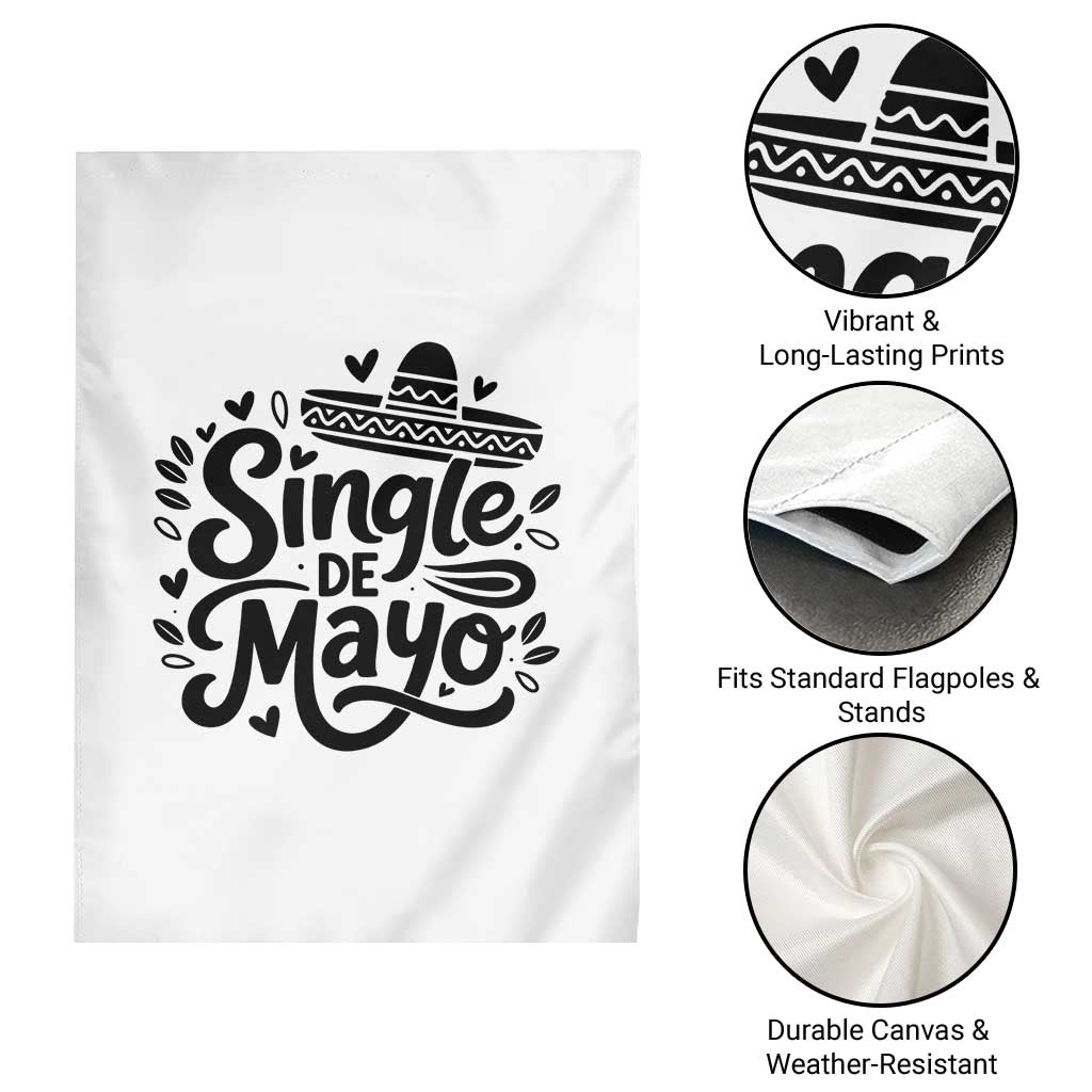 Funny Mexican Party Gift Garden Flag Single De Mayo Squad