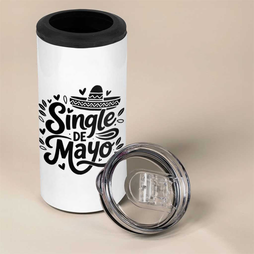 Funny Mexican Party Gift 4 in 1 Can Cooler Tumbler Single De Mayo Squad