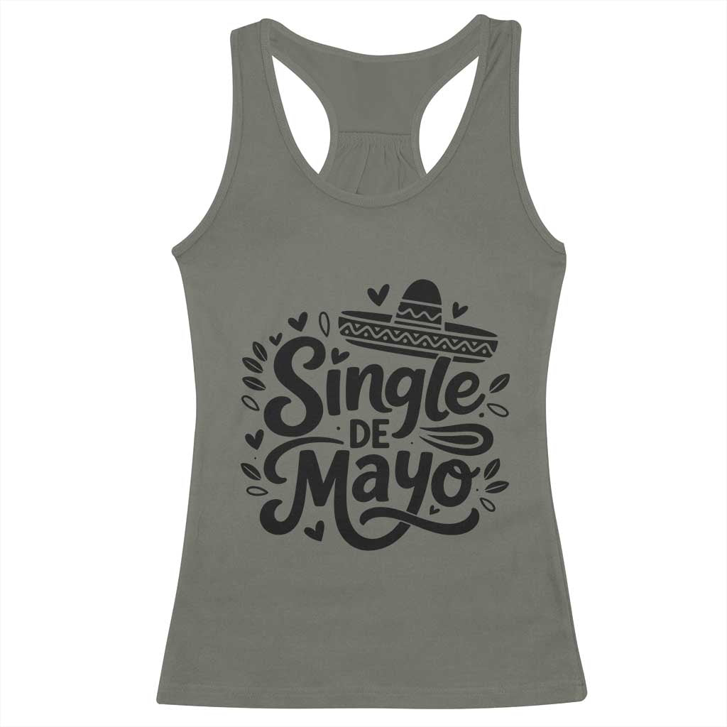 Funny Mexican Party Gift Racerback Tank Top Single De Mayo Squad
