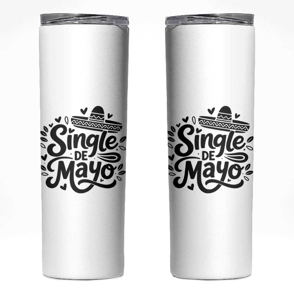 Funny Mexican Party Gift Skinny Tumbler Single De Mayo Squad
