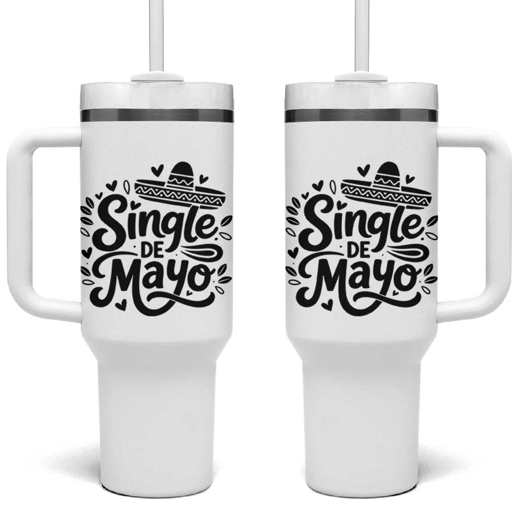 Funny Mexican Party Gift Tumbler With Handle Single De Mayo Squad