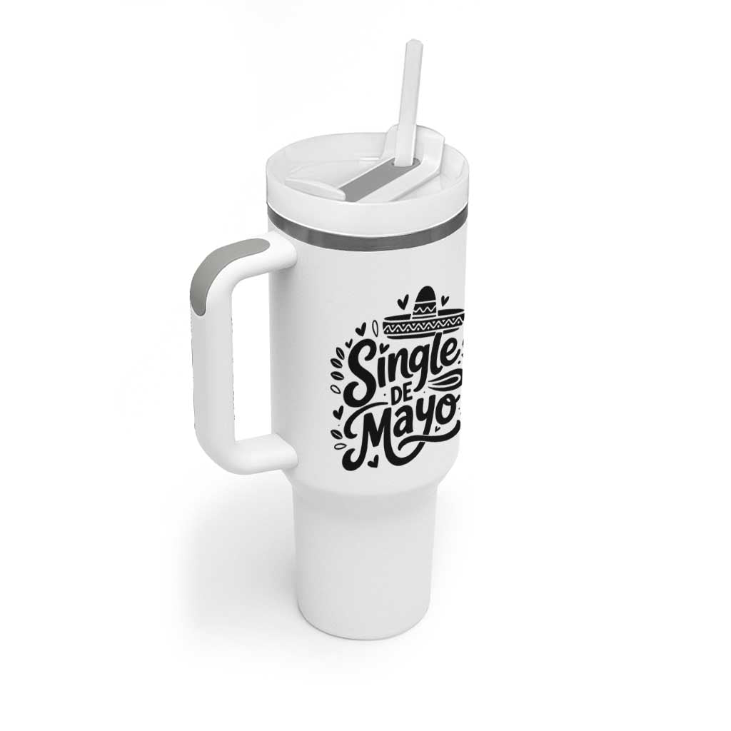 Funny Mexican Party Gift Tumbler With Handle Single De Mayo Squad