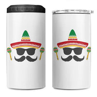 Funny Cinco De Mayo Maracas Characte 4 in 1 Can Cooler Tumbler Fiesta Party Gift