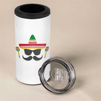 Funny Cinco De Mayo Maracas Characte 4 in 1 Can Cooler Tumbler Fiesta Party Gift