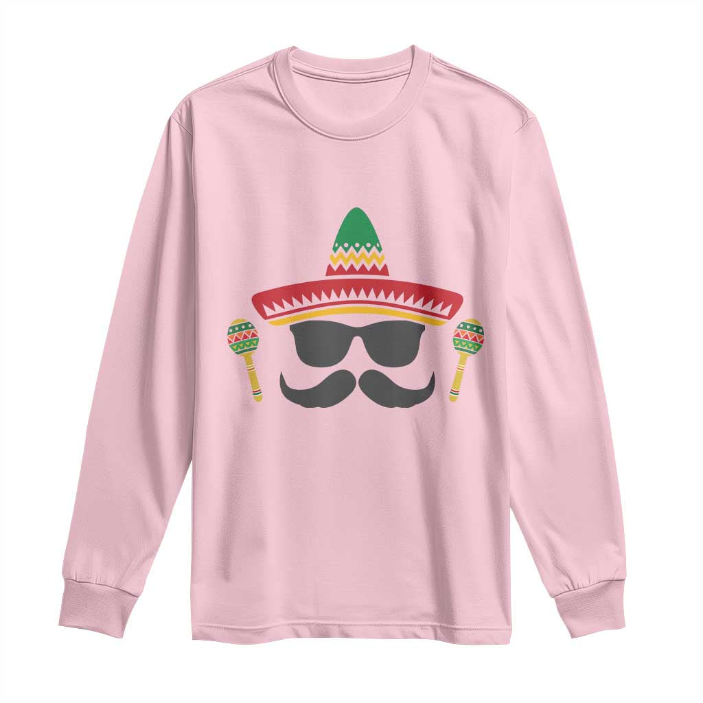 Funny Cinco De Mayo Maracas Characte Long Sleeve Shirt Fiesta Party Gift