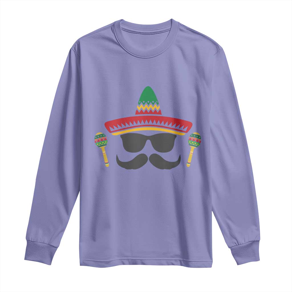 Funny Cinco De Mayo Maracas Characte Long Sleeve Shirt Fiesta Party Gift