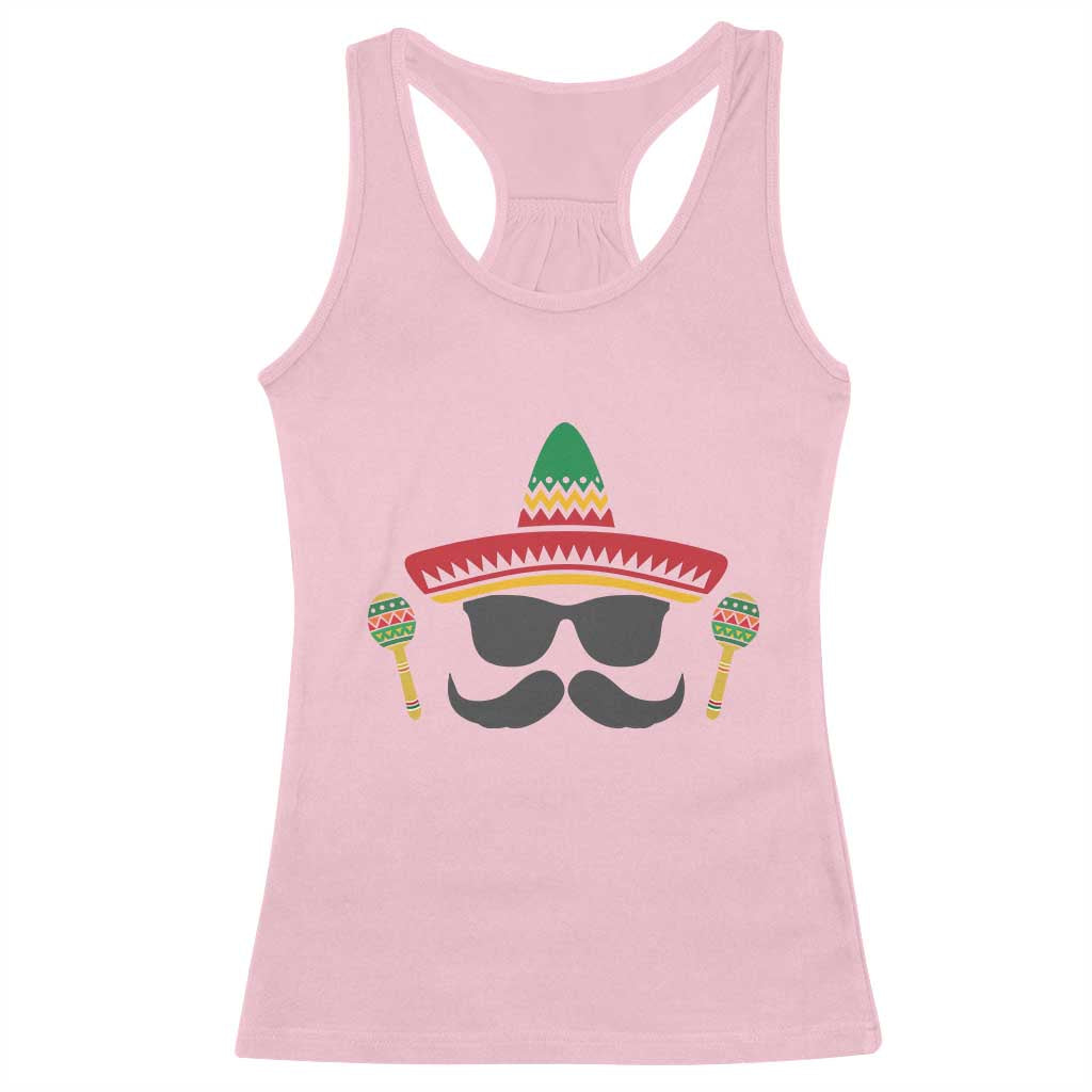 Funny Cinco De Mayo Maracas Characte Racerback Tank Top Fiesta Party Gift