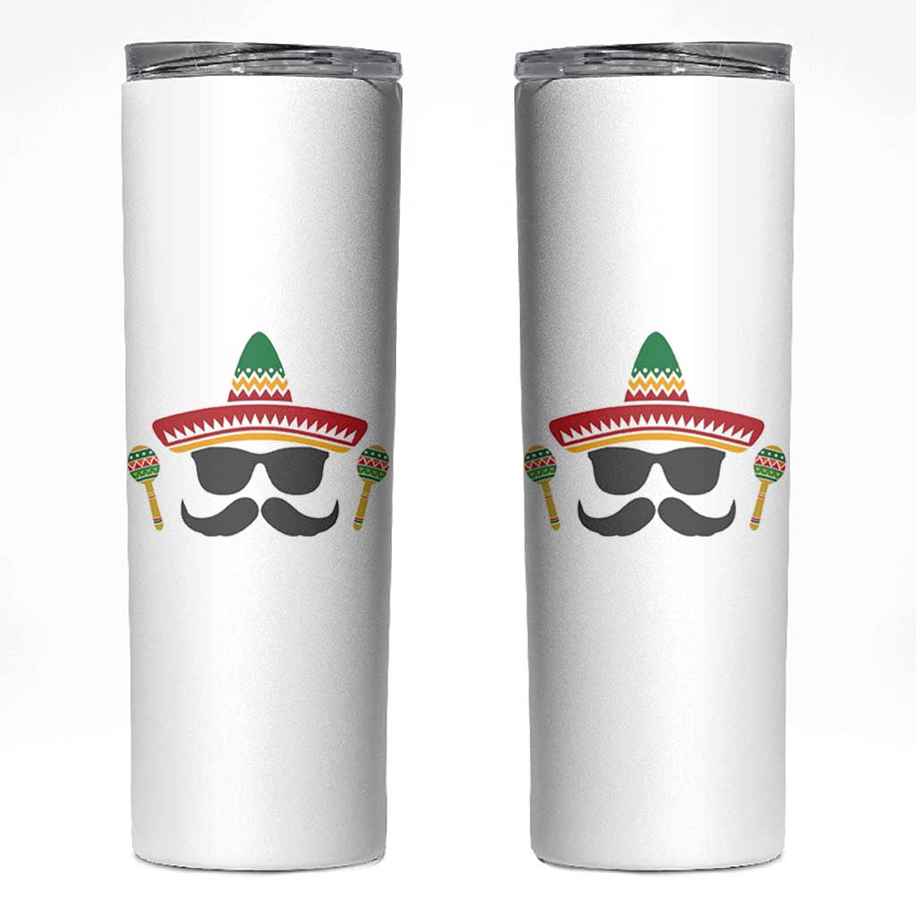 Funny Cinco De Mayo Maracas Characte Skinny Tumbler Fiesta Party Gift